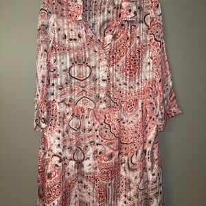 Julia Paisley Print Mini Dress / Tunic Small